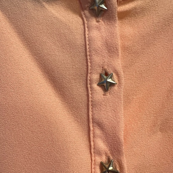 Zara puff 3/4 sleeve peach blouse Size Small - Picture 4 of 4